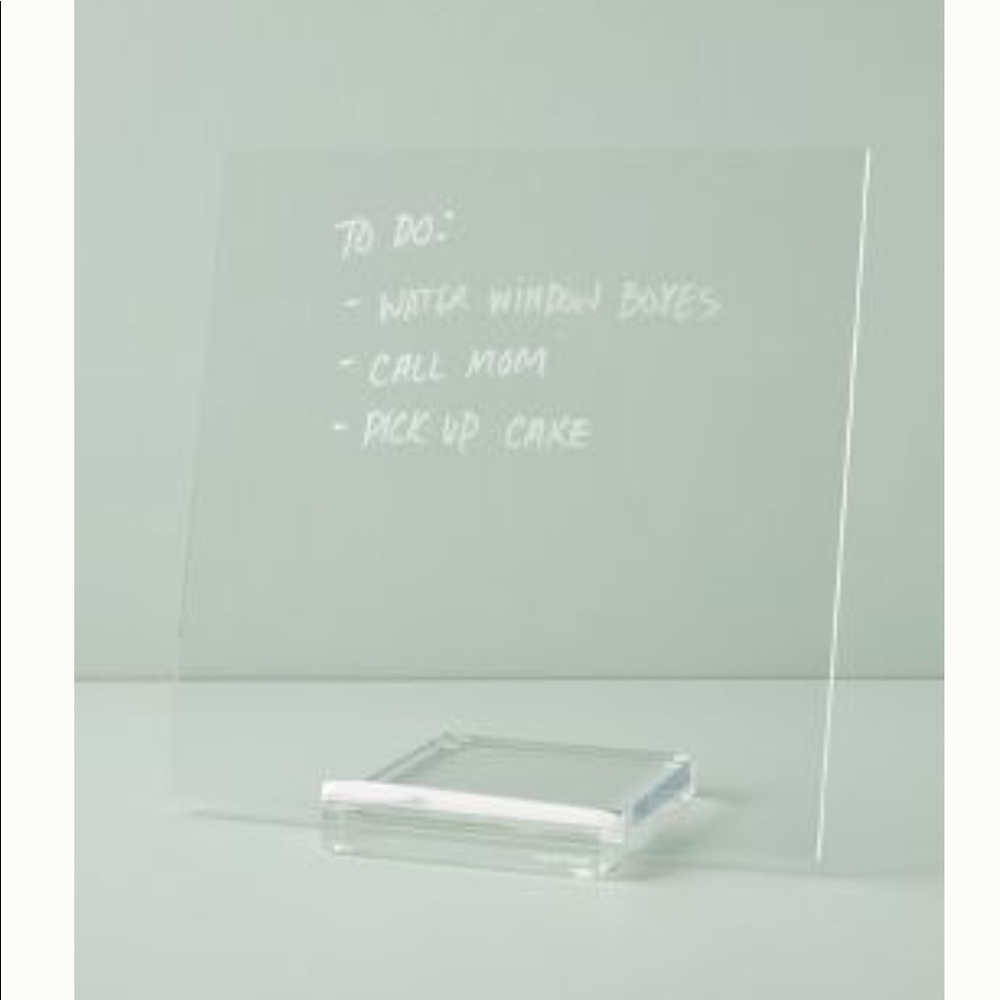 Acrylic Dry Erase Board with a stand! Brand new!